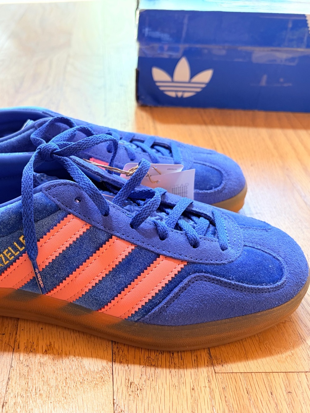 NWT ADIDAS Gazelle | Blue & Pink Suede Sz W 8.5